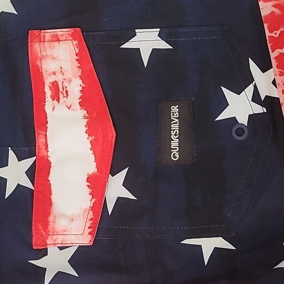 Quicksilver Highline Men's size 29 board shorts patriotic 4th of July - Picture 7 of 7